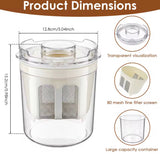 Round Shape Greek Yogurt Strainer Container, Reusable Greek Yogurt Maker, Fine Mesh Yogurt Draining Container with Storage Lid, Multi Purpose Yogurt Strainer Container