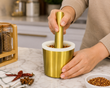 Stainless Steel Spice Crusher And Herb Grinder, Anti-Slip Chillies Crusher Jar, Multifunctional Garlic Herb Spice Pill Cup Grinder