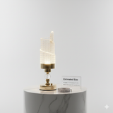 Luxury Crystal Bedroom Beside Lamp, Crystal Glow Table Lamp,
Luminous Spiral Crystal Lamp, Modern Crystal Desk Lamp
Gold Base Crystal Table Lamp