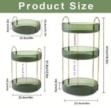 Luxury 360° Rotating Makeup Organizer, Transparent Cosmetics Storage Rack, Multifunctional Large Capacity Storage Box
