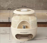 10KG Press Type Kitchen Food Grade Jar, Round Rice Storage Tank, Kitchen Accessories, Kitchen Storage Bucket, Rice Dispenser