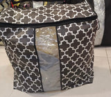 Printed Multipurpose Storage Bag, Storage Bags With Handles, Non Woven Floral Print Storage Organizer, Closet Organizer