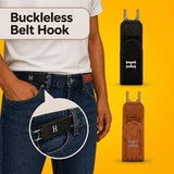Pack Of 2 Adjustable Metal Hook Elastic Waist Belt, Comfortable Buckle Less Waistband, Unisex Waist Straps