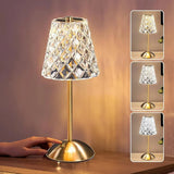 Luxury Crystal Table Lamp – Modern LED Touch Lamp with Crystal Shade