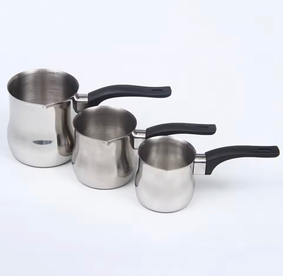 Stainless Steel 3 Pcs Coffee Pot, Leakproof Coffee Kettle, Portable Coffee Maker, Stainless Steel Coffee Pot With Long Handle