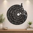 BLACK & GOLD ROUND ISLAMIC ARABIC CALLIGRAPHY WALL DECOR