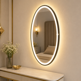 OVAL LED ILLUMINATED WALL MIRROR