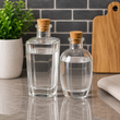 PCS GLASS STORAGE BOTTLE SET WITH CORK STOPPERS