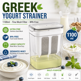 Homemade Greek Yogurt Maker 1100ml | Multipurpose Food Filter Strainer