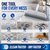 2-in-1 Rubber Floor Squeegee Broom with Extendable Handle – Wet & Dry Multi-Surface Cleaner