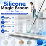 Silicone Magic Broom Floor Wiper 2-in-1 Adjustable Wet & Dry Cleaner