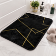 MATRUGS BLACK & GOLD GEOMETRIC NON-SLIP FLOOR MAT - 24 LENGHT / 16 INCHES
