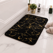 MATRUGS BLACK GOLD MARBLE NON-SLIP BATH MAT - 24 LENGHT / 16 INCHES