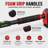 Adjustable No-Drill Doorway Pull Up Bar with Rotating Lock & Level Meter