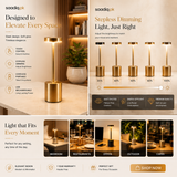 Modern Rechargeable Table Lamp – Touch Control LED Night Light with Stepless Dimming