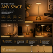 Luxury Metal Table Lamp – USB Rechargeable Touch Dimmable LED Lamp