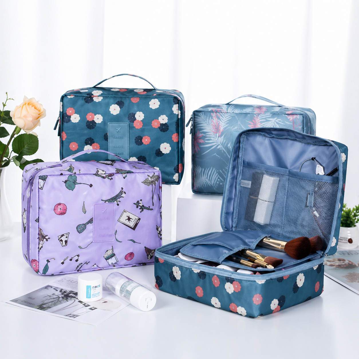 Travel Cosmetic Pouch – Waterproof & Large Capacity Makeup Bag