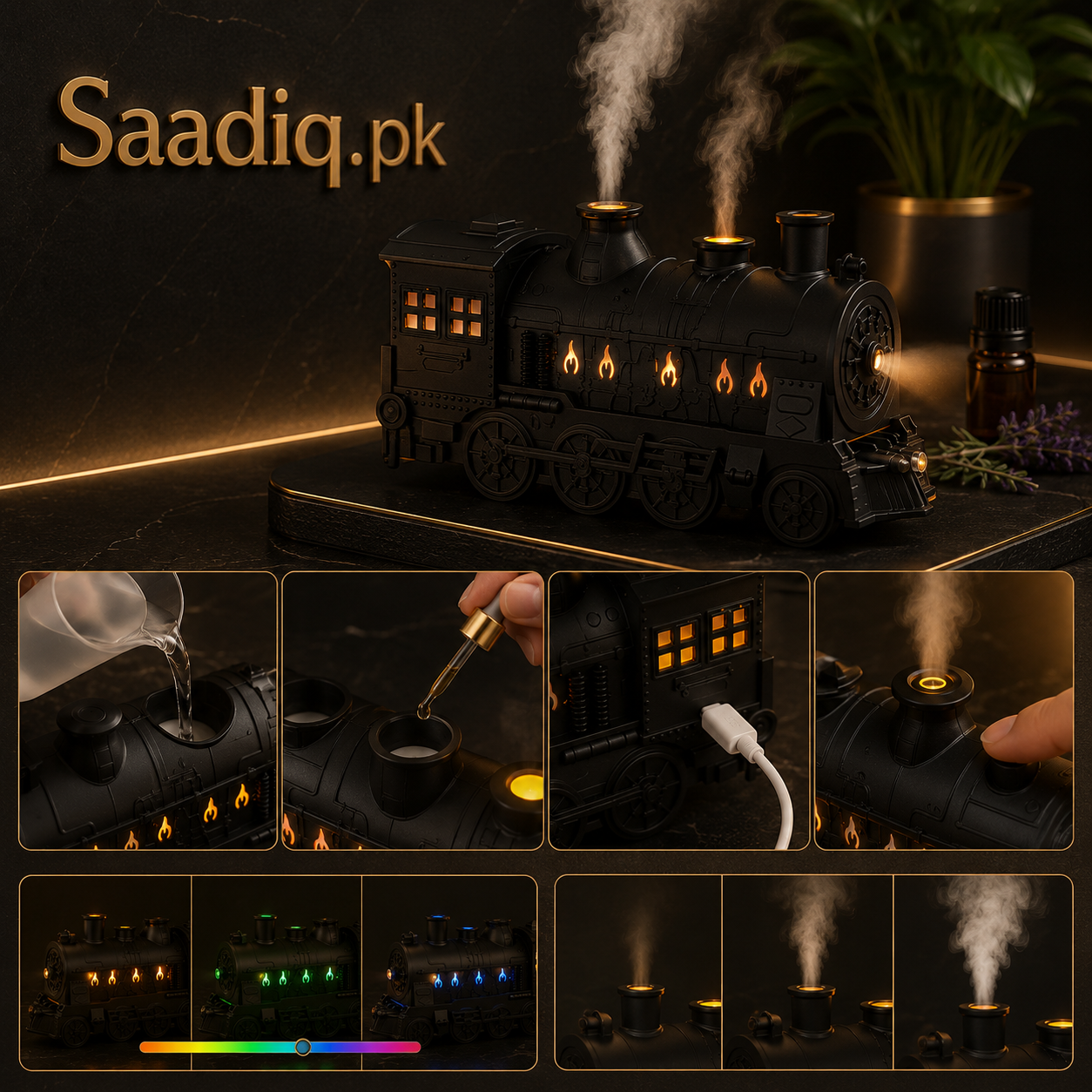 Train Shape Essential Oil Humidifier