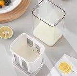 Portable Yogurt Strainer Cup,  Greek Yogurt Filter with Separator, Food Grade Greek Yogurt Strainer, Large Capacity Fine Mesh Cheese Yogurt Maker with Lid