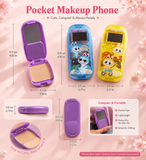 Cute Flip Phone Makeup Kit, Mini Makeup Phone Palette, Glam Phone Beauty Kit, Sparkle Phone Beauty Kit