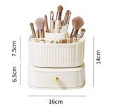 5 Grid Spinning Makeup Organizer, Desktop Makeup Organizer, Makeup Brush Holder With Drawer, Desktop Vanity Organizer
