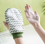 Double Sided Exfoliating Bath Gloves, Back Scrubbing Thickened Mud Gloves, Dead Skin Removal, Thumb Hole Design Body Scrub Glove, Bathing Accessories