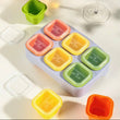 Reusable Ice Block Molds, 
6 Grid Cube Tray, Square Ice Block Storage With Lid