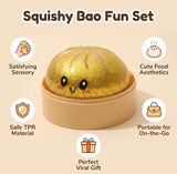 Mini Glitter Dumpling Squishy Ball, Soft Glitter Squishy Light Ball for Kids, Kawaii Glitter Squishy Light Ball, Soft Sensory Fidget Toy, Cute Glitter Gel Squishy Toy
