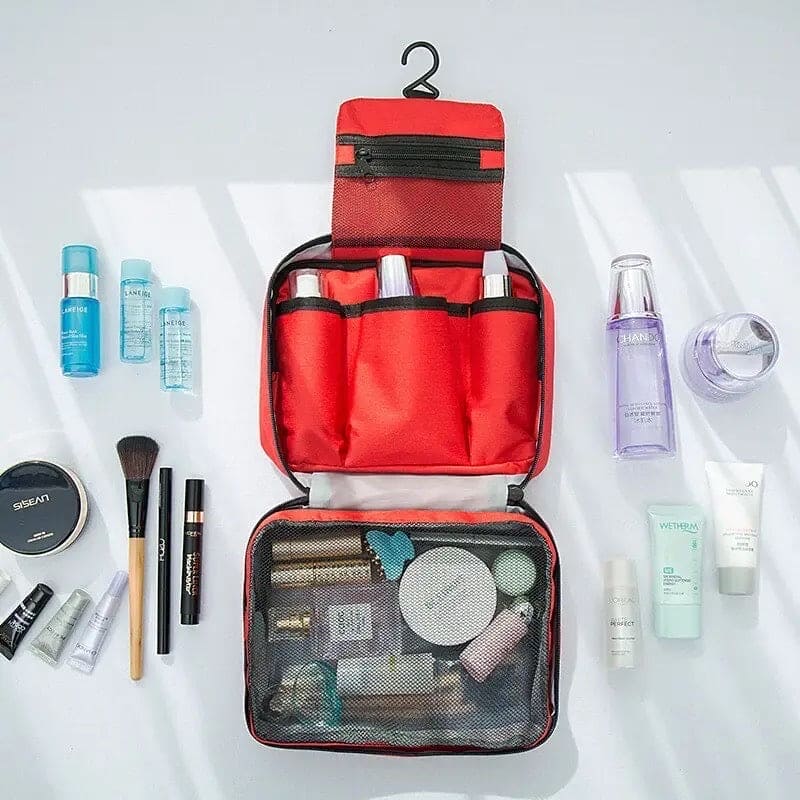 Travel Your Life Bag, Large Capacity Travel Wash Bag, Hanging Travel Storage Bag, Multifunction Storage Bag, Portable Travel Bag for Men and Women, Camping Wash Toiletry Bag, Multipurpose Mesh Pockets, Quirk Portable Travel Kit