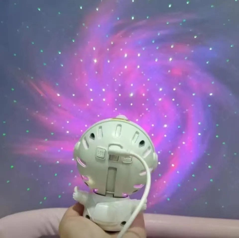 Astronaut Starry Projector Lamp, DIY Astronaut Galaxy Atmosphere Light, Vortex Colorful Rotating Projection Light, Laser Nebula Projector Night Light