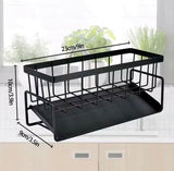 Kitchen Faucet Sponge Holder, Kitchen Sink Storage Rack, Punch Free Sink Sponge Rack, Iron Dish Sponge Holder