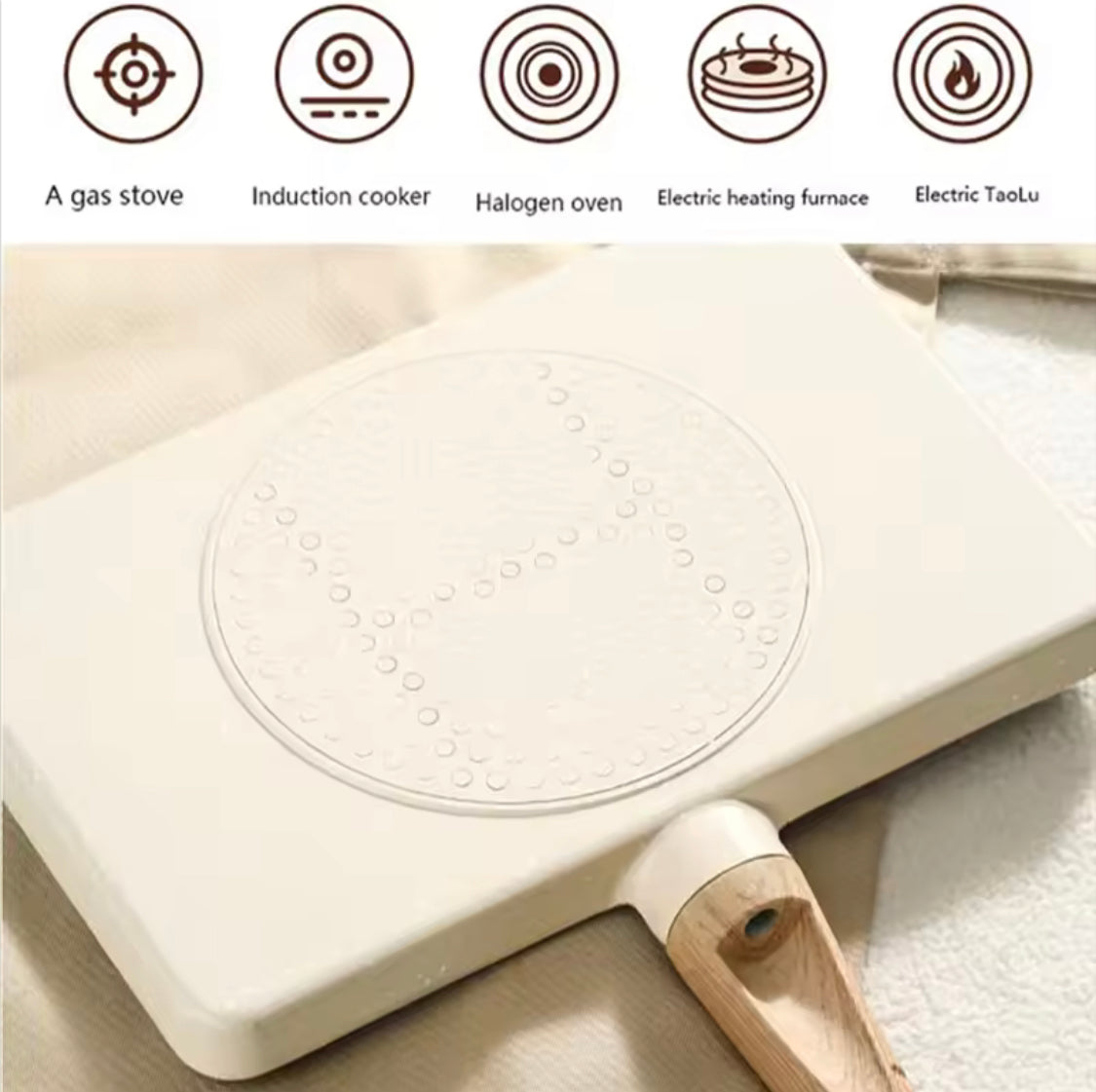 4 in 1 Durable Aluminum Frying Pans, 4 Portion Frying Pan, 4 Grid Breakfast Making Frying Pan
