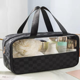 3 Pcs Transparent Cosmetic Bag, Transparent Oriented Makeup Bag, Carry Travel Zippered Pouch Bag, Waterproof Portable Travel Cosmetics Pouch