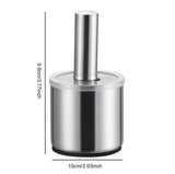 Stainless Steel Manual Spices Pounder, Rust Proof Mortar and Pestle Set, Anti-Slip Chillies Crusher Jar
