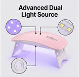 Mini Nail Dryer with Foldable Stand, Portable Mouse Shape UV Gel Dryer