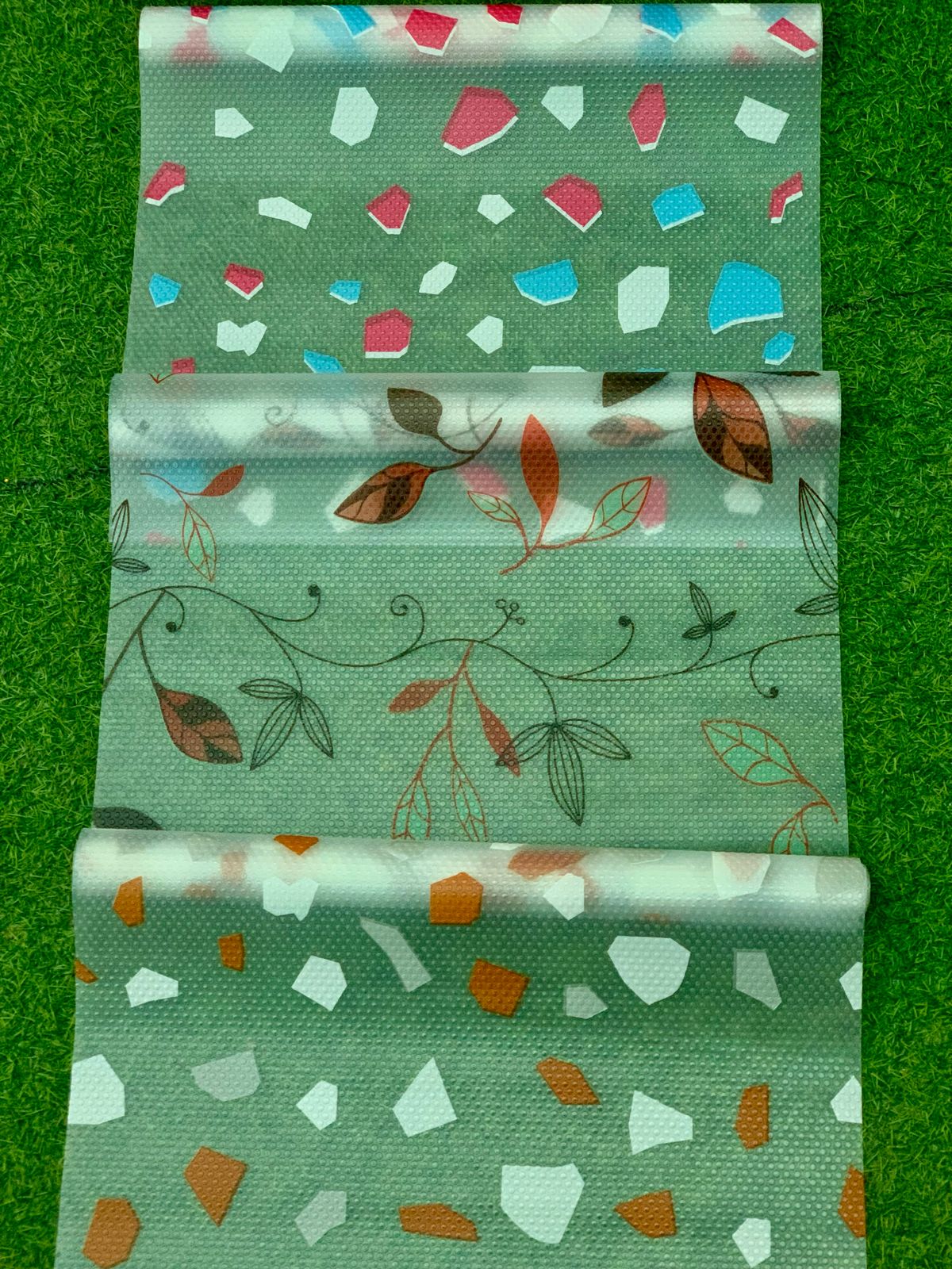 Printed Fridge Liner, Silicon Drawer Mats, Non-Adhesive Waterproof Kitchen Cabinet Liners, Multipurpose  Anti Frost Waterproof Pad, Washable Cooler Liner for Home Kitchen