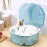 Fancial Dish Draining Rack, Kitchen Tableware Rack Storage Box, Home Dish Drainer Kitchen, Countertop Cutlery Tableware Organizer