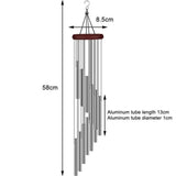 S Shape Musical Wind Chime, 12 Tubes Metal Musical Wind Chimes, Aluminum Soothing Musical Bell, Outdoor Yard Decoration Large Wind Chimes Bells, Musical Wind Pendant Bells Decor for Home Office, Nordic Classic Handmade Ornament Garden Patio