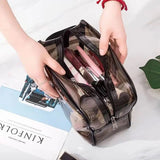 Set Of 3 Dream Travel Pouch, Transparent Oriented Makeup Bag, Carry Travel Zippered Pouch Bag, Waterproof, Portable Travel Cosmetics Pouch, Multifunctional PVC Zip Toiletry Carry Pouch
