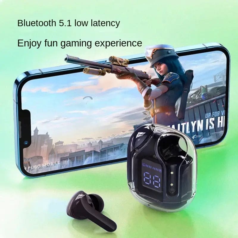 Transparent Wireless Earbuds, Air 31 TWS Earphone, Digital Wireless Bluetooth Earphones, Stereo Ring Headset With Built-in Charging Compartment, Waterproof In Ear Touch Control Earplug, In Ear Headsets with Built-in Mic