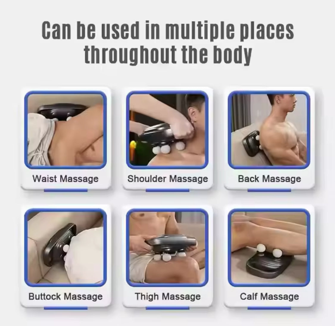 Rechargeable Four Head Massager, Deep Tissue Massager, Anti Slip Muscle Massager, Muscle Stimulation  Massage Device