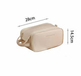 3 Layer Cosmetic Bag, Portable Folding Large Capacity Makeup Bag, Double Zipper With Handle Storage Organizer