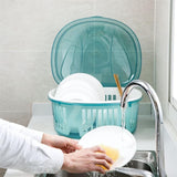 Fancial Dish Draining Rack, Kitchen Tableware Rack Storage Box, Home Dish Drainer Kitchen, Countertop Cutlery Tableware Organizer