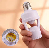 Smart Motion Sensor Bulb Holder, Auto On/Off Light Socket Adapter, Motion Sensor Light Bulb Socket Adapter, Smart Bulb Holder with Motion Detection