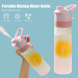 Spray Water Bottle, 700ml Fashion Cute Drinking Cup, Large Capacity Misting Water Bottle, Gradient Drinkware Travel Bottle, Outdoor Sport Fitness Water Cup