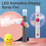 Led Portable Humidifier Spray Fan, Battery Rechargeable Portable Fan, Mini Fan