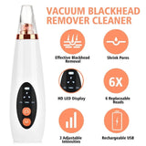 Electric Vacuum Pore Cleaner,  6 In 1 Blackheads Removing Device, Facial Black Spots White Dot Pimple Acne Cleaner, Beauty Extractor Skin Care Tools, Black Point Vacuum Suction Device, USB Rechargeable Bubble Beauty Instrument