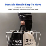 2/3 Grid Laundry Basket With Stand, Foldable Dirty Clothes Storage Hamper, Waterproof Home Laundry Basket, X Shape Foldable Dirty Laundry Basket, Collapsible Laundry Storage Organizer, Oxford Fabric Clothes Laundry Bag