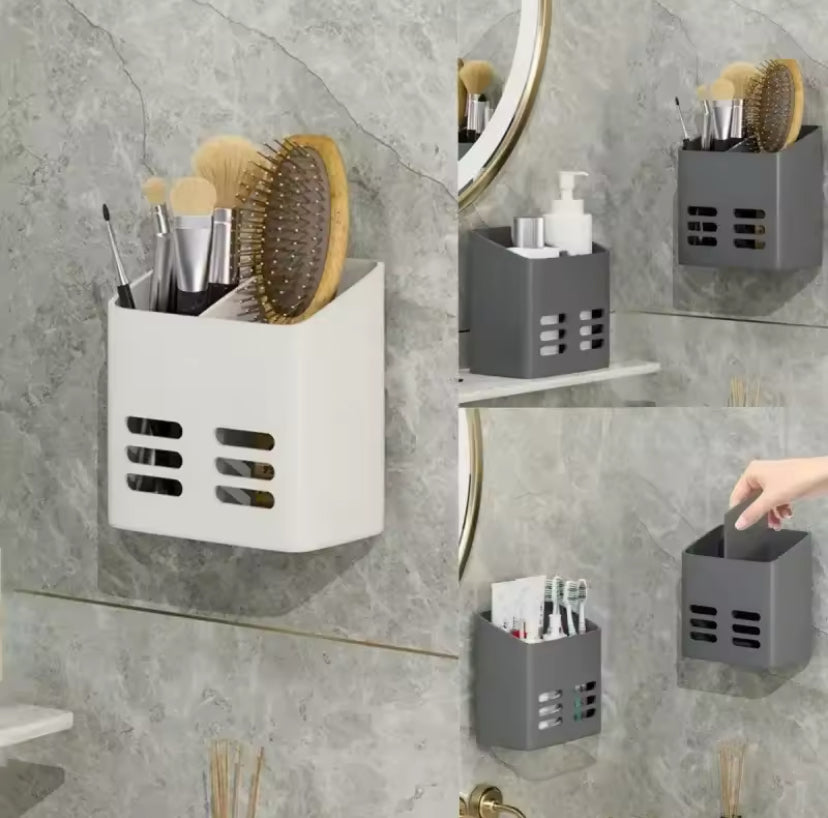 Wall Mounted Bathroom Shelf, Multifunctional Cutlery Rack, Wall Hanging Storage Shelf, Bathroom Accessories