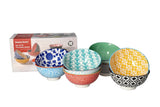 DANNY HOME 4.75″ Bohemian All Purpose Bowls – Set of 10 | Premium Ceramic Tableware